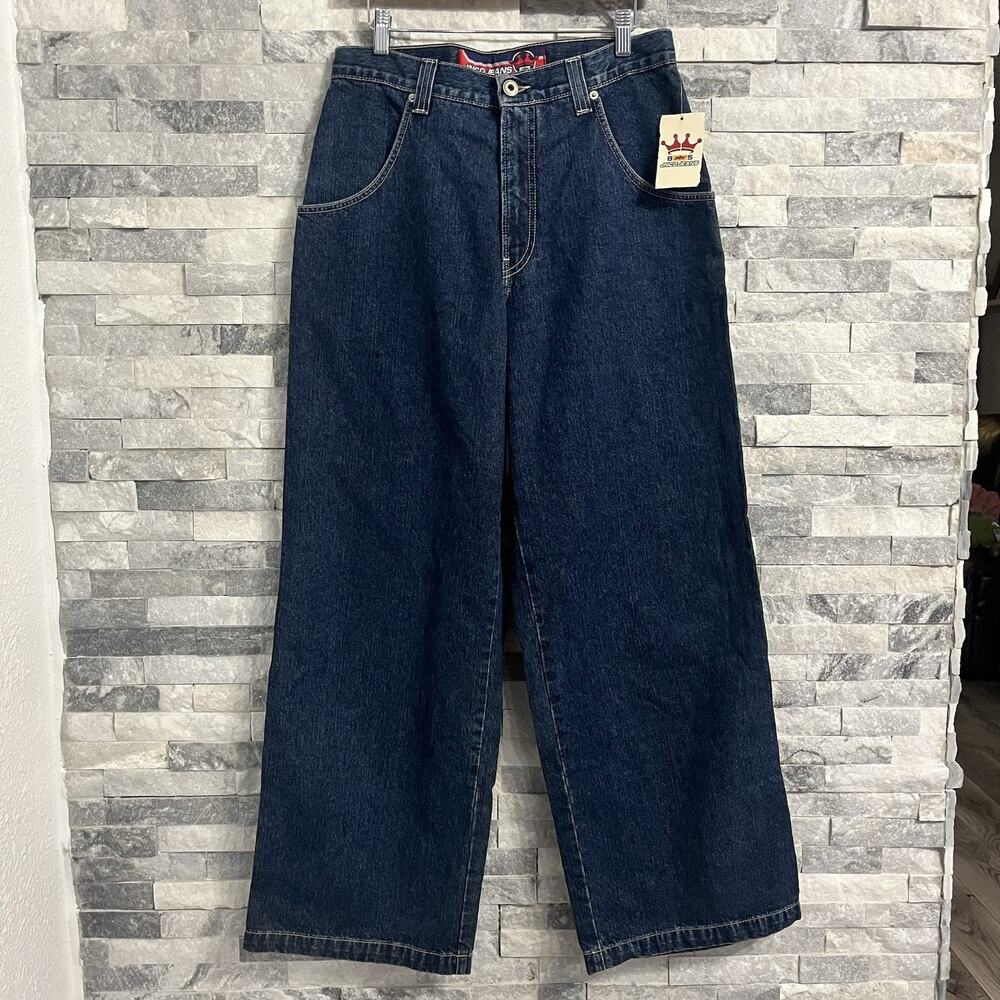 Vintage Jnco Jeans Men's Size 32x32 Deadstock Red Blue Embroided Logo USA Jeans - Picture 3 of 9